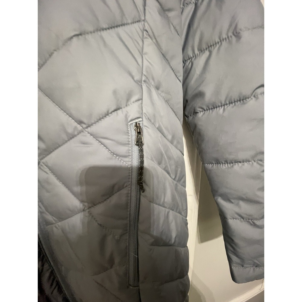 Columbia Omni-Heat Women's Gray Hooded Puffer Jacket Insulated Full Zip S - Picture 3 of 11